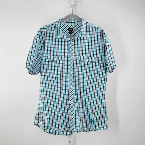 H&M Other - H&M checked casual button down shirt Sz XL